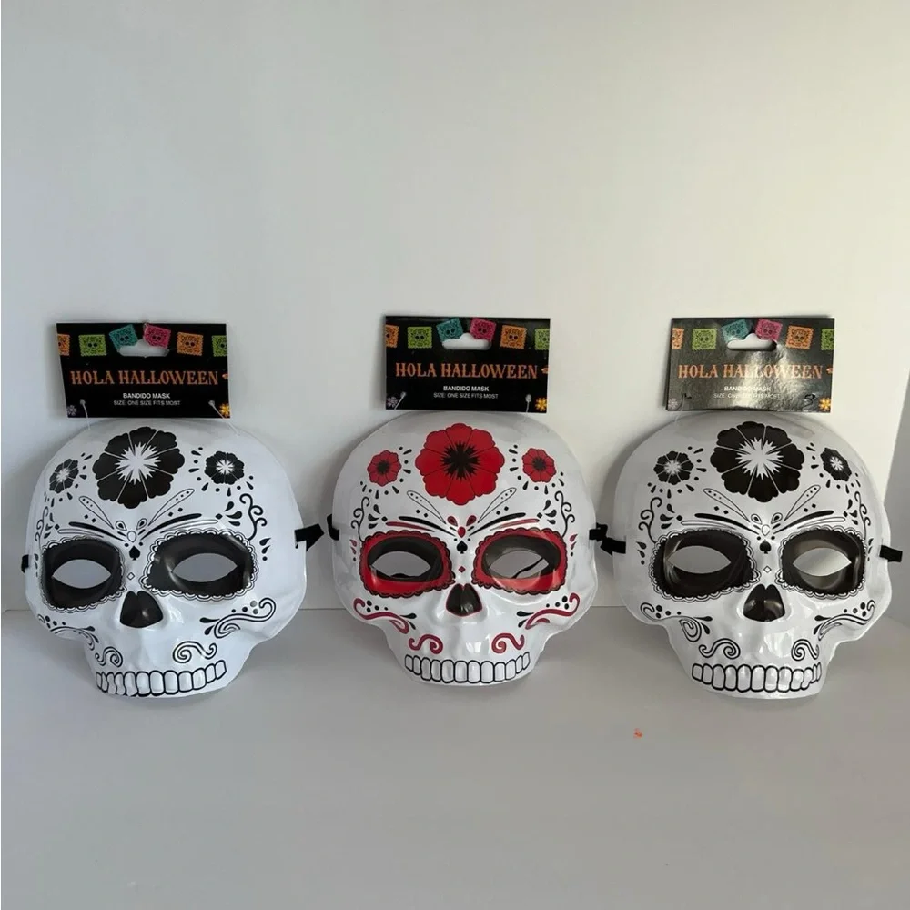 New With Tags 3x Bandido Mask Halloween